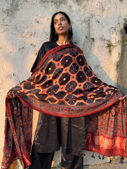 Saanjh Modal Silk Embroidered Dupatta