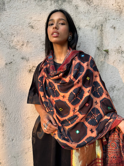 Saanjh Modal Silk Embroidered Dupatta