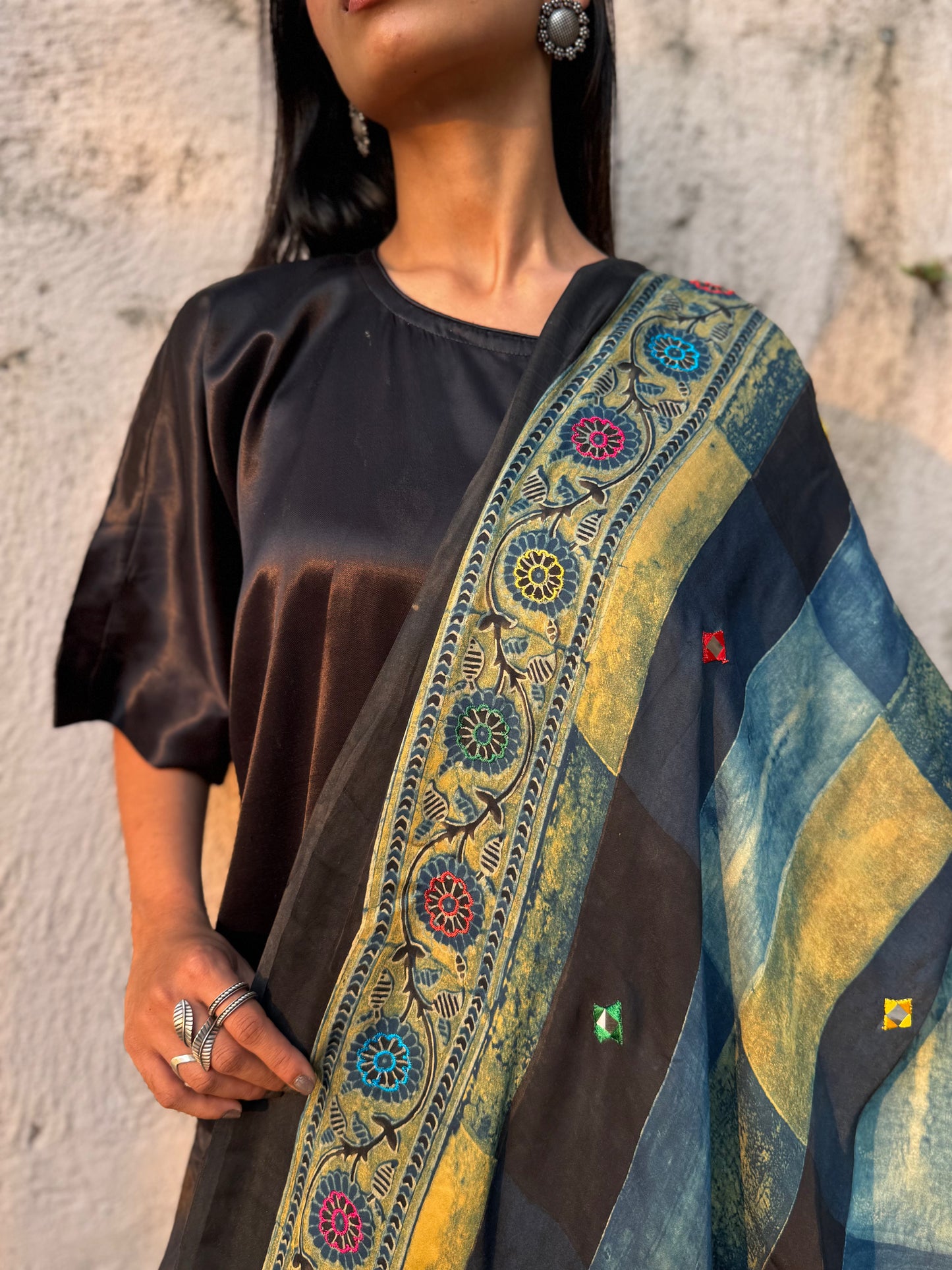 Aarohi Modal Silk Embroidered Dupatta