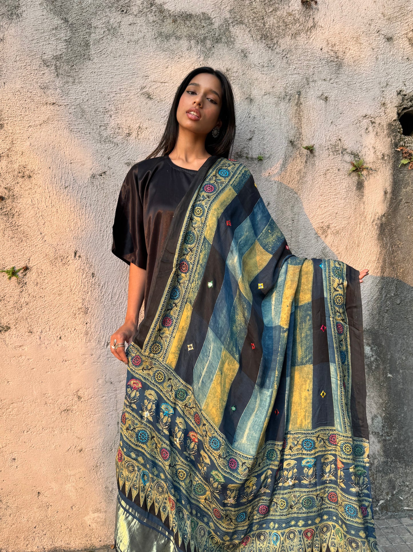 Aarohi Modal Silk Embroidered Dupatta