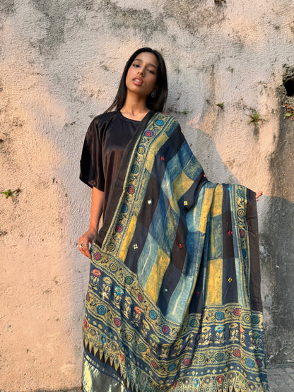Aarohi Modal Silk Embroidered Dupatta