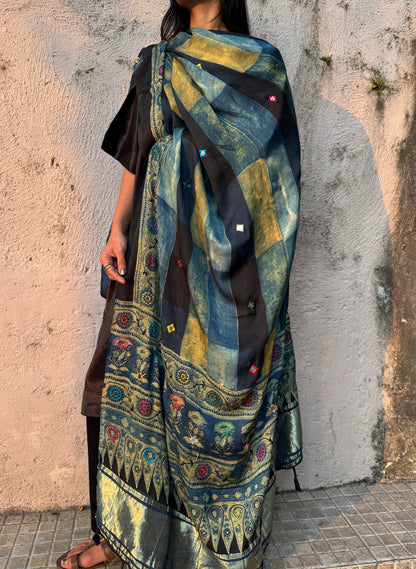 Aarohi Modal Silk Embroidered Dupatta