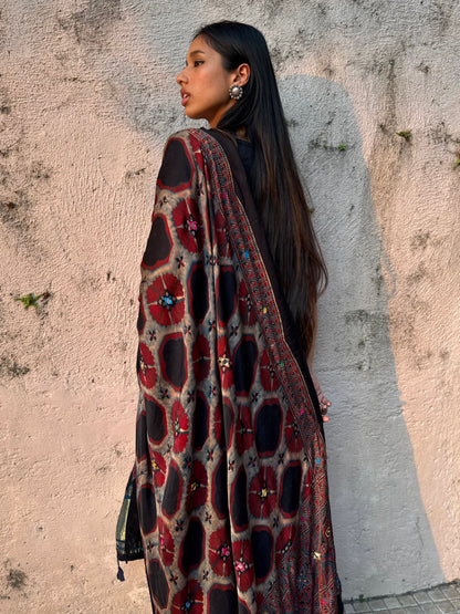 Meher Modal Silk Embroidered Dupatta