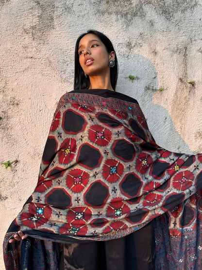 Meher Modal Silk Embroidered Dupatta