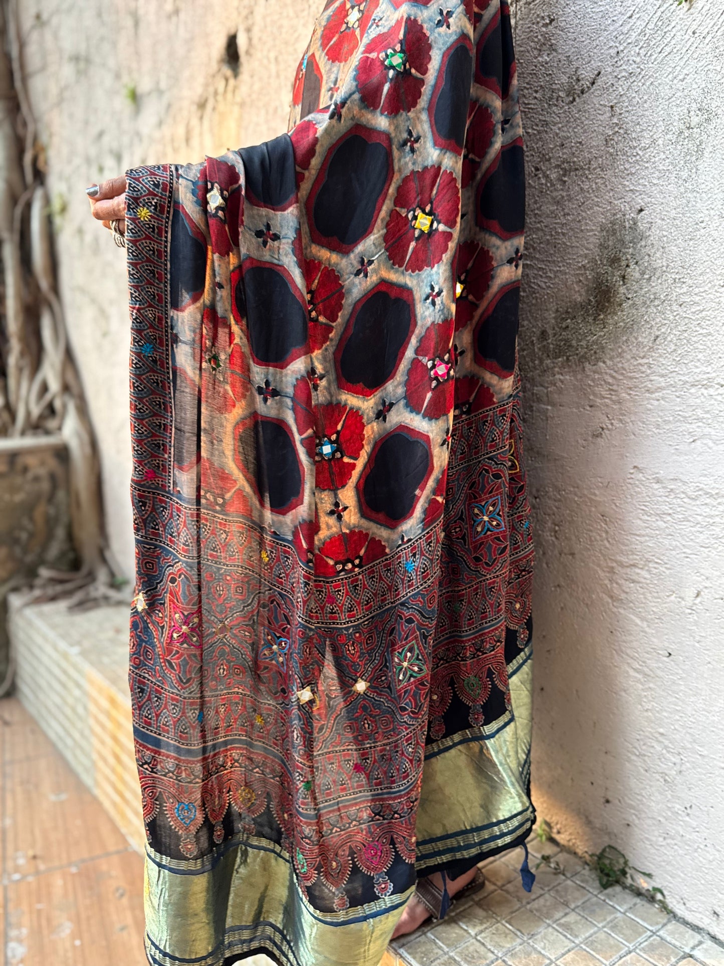 Meher Modal Silk Embroidered Dupatta
