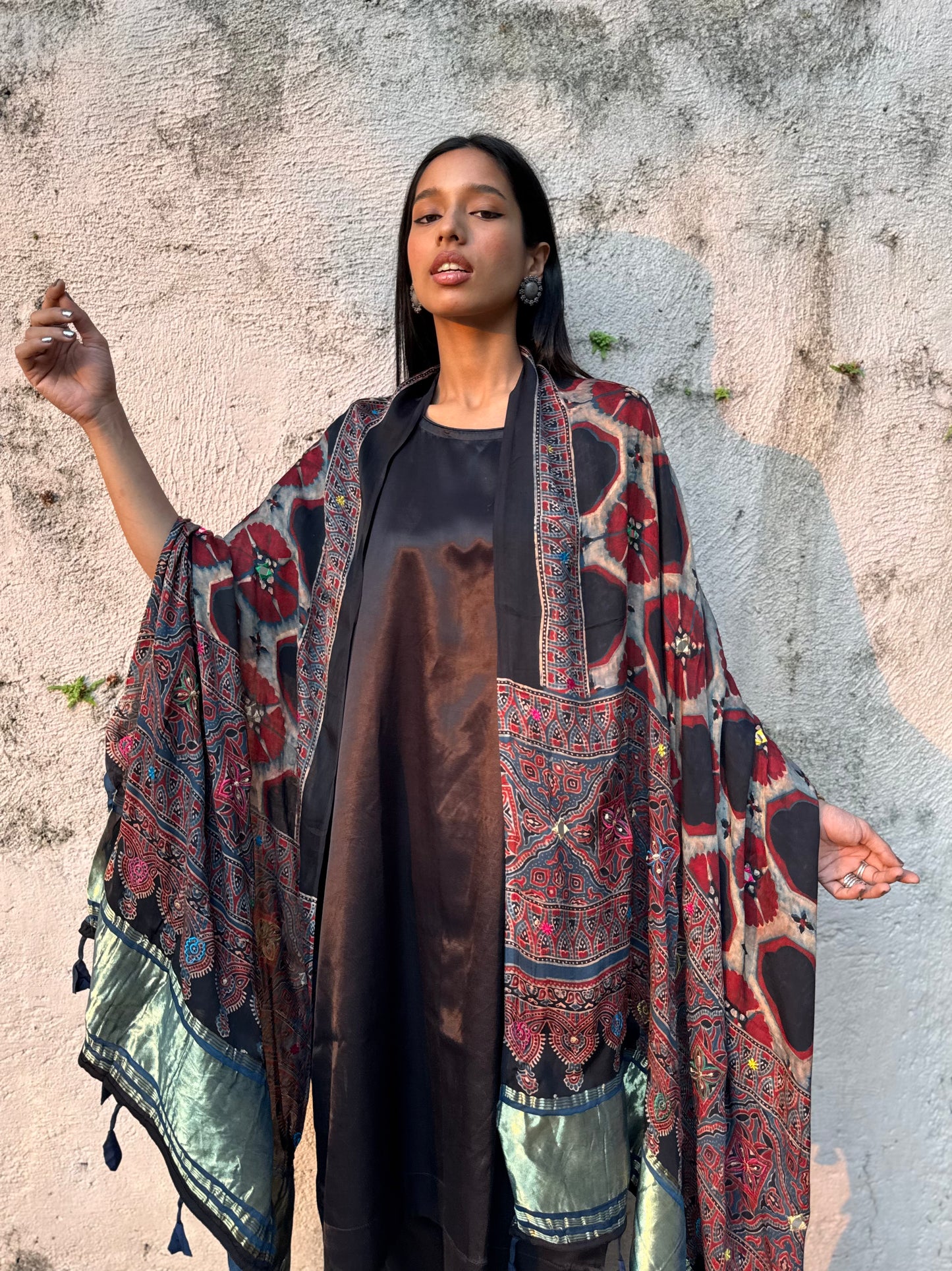 Meher Modal Silk Embroidered Dupatta