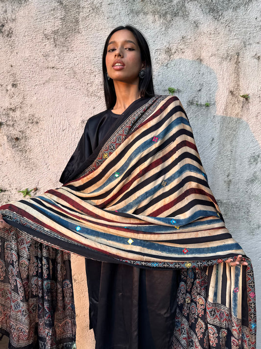 Roshni Modal Silk Embroidered Dupatta