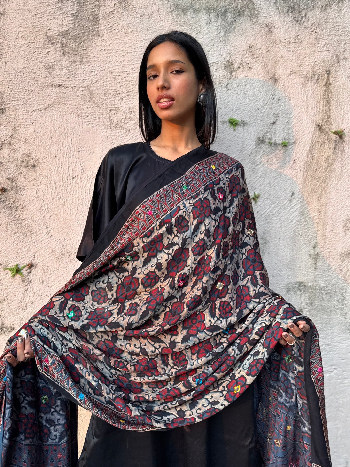 Sakhi Modal Silk Embroidered Dupatta