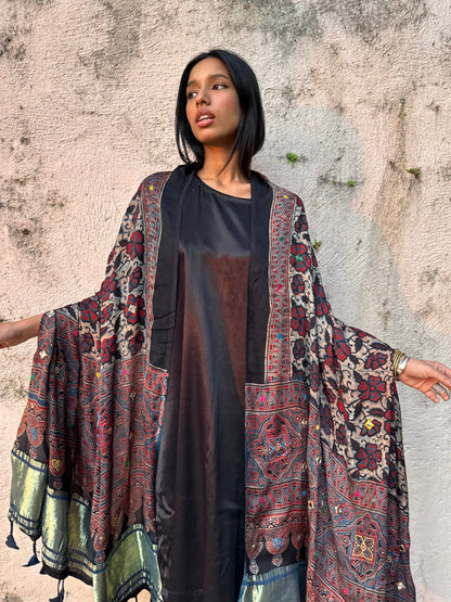 Sakhi Modal Silk Embroidered Dupatta