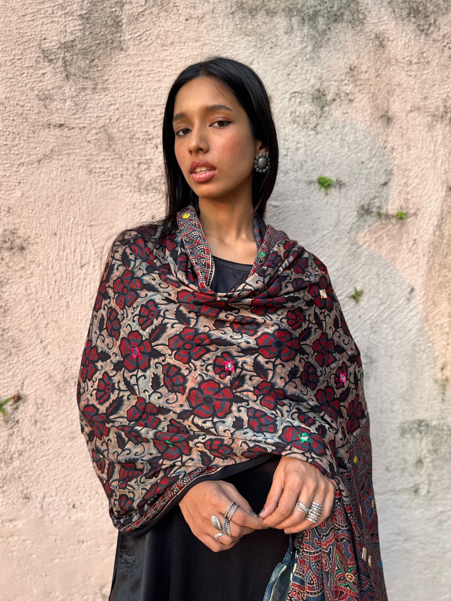 Sakhi Modal Silk Embroidered Dupatta