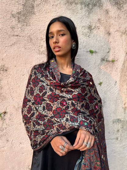 Sakhi Modal Silk Embroidered Dupatta