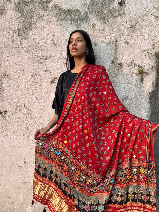 Kamal Modal Silk Embroidered Dupatta