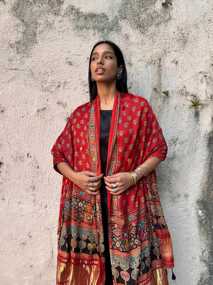 Kamal Modal Silk Embroidered Dupatta