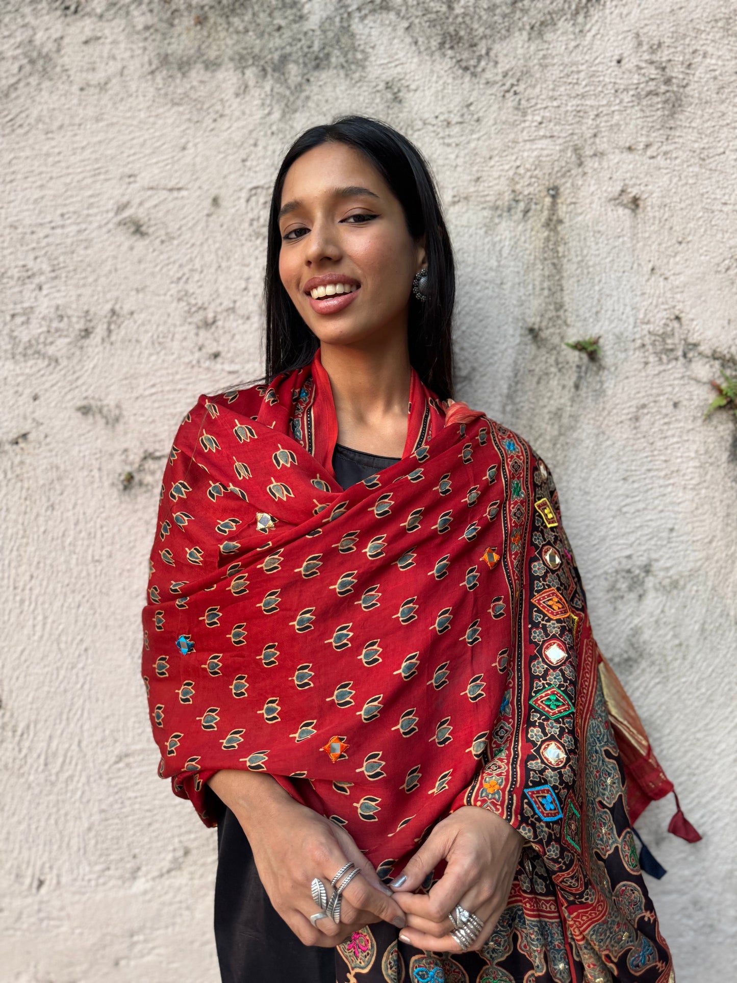 Kamal Modal Silk Embroidered Dupatta