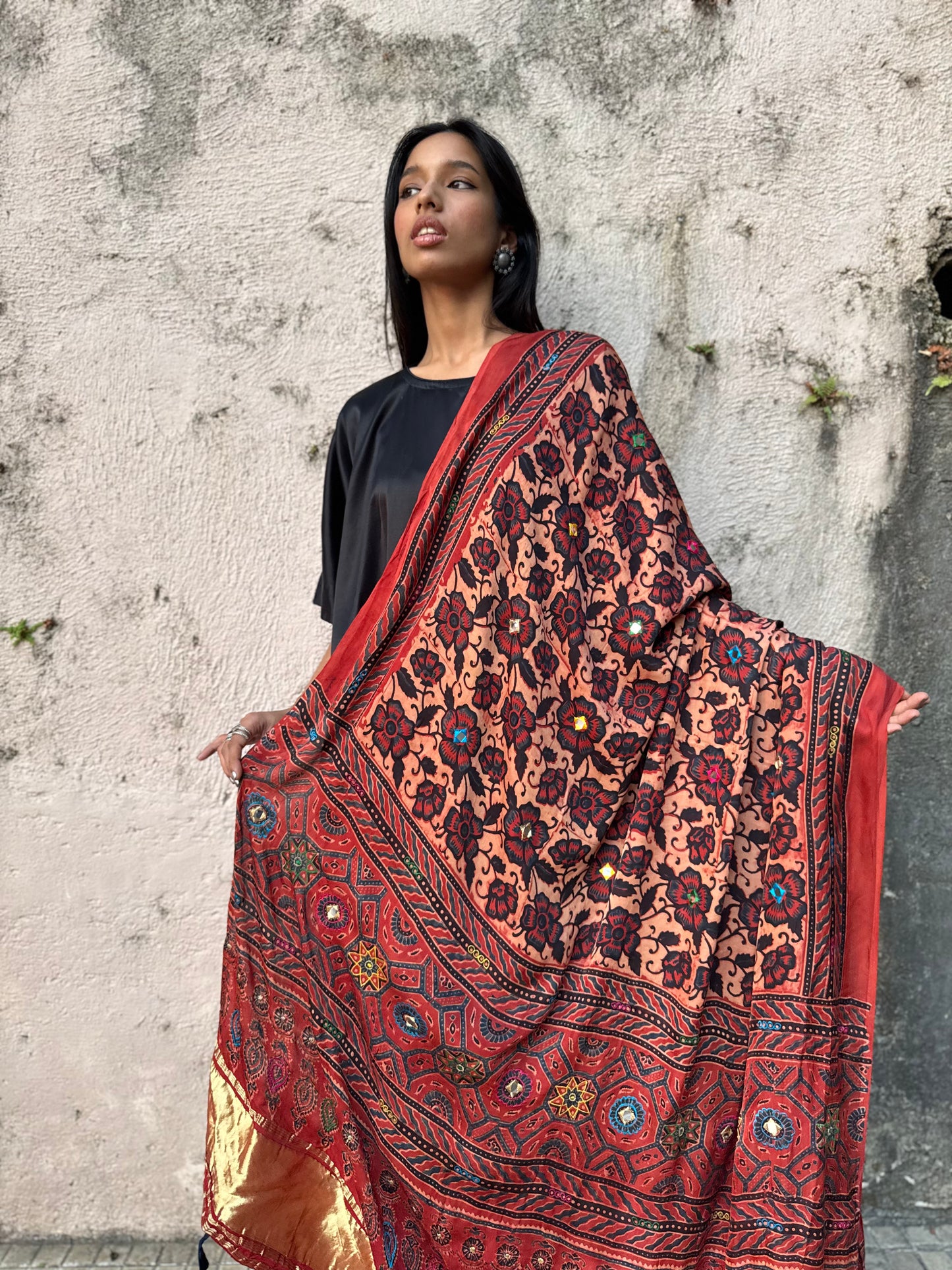 Sutra Modal Silk Embroidered Dupatta