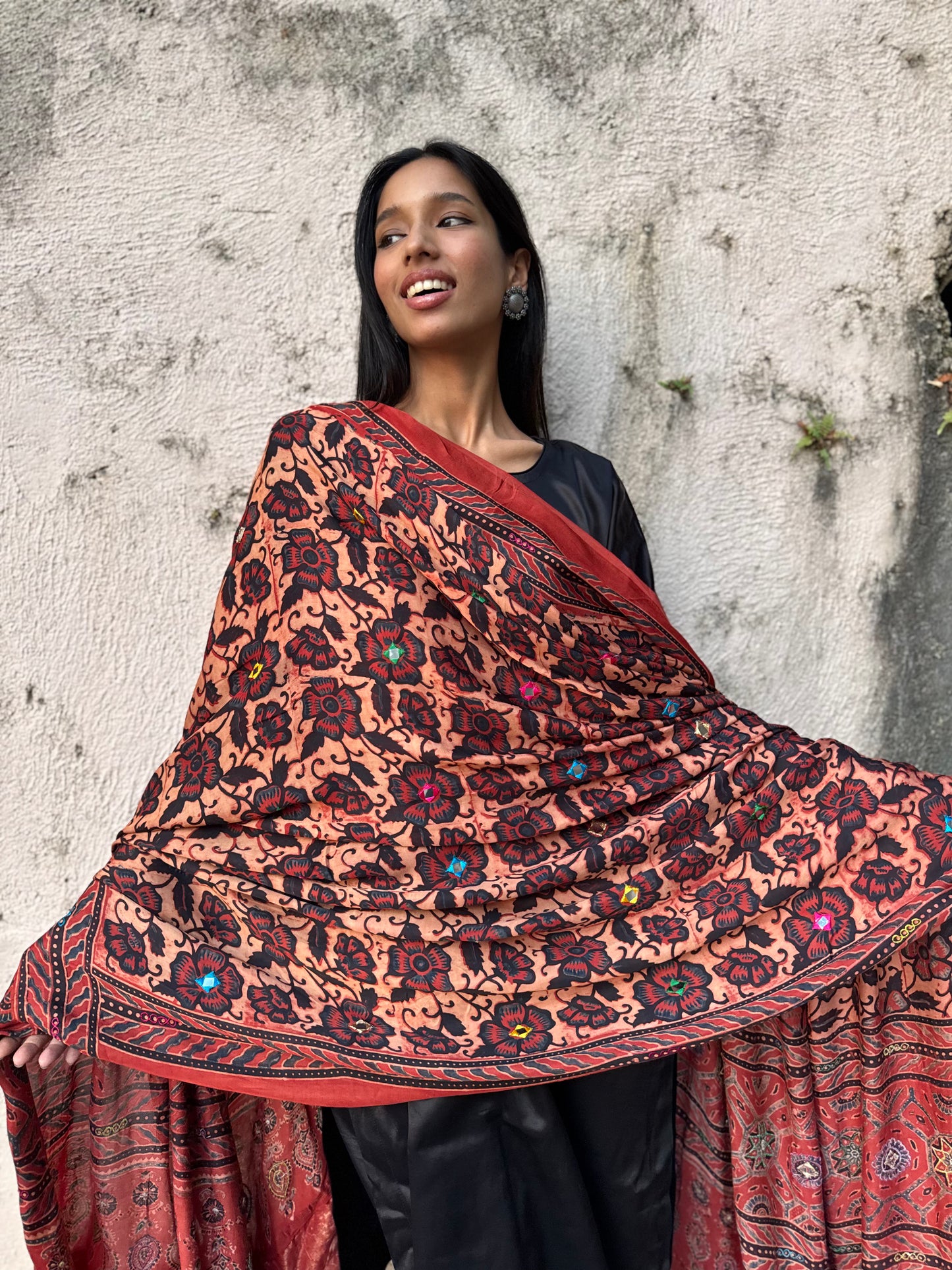 Sutra Modal Silk Embroidered Dupatta