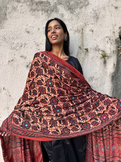 Sutra Modal Silk Embroidered Dupatta