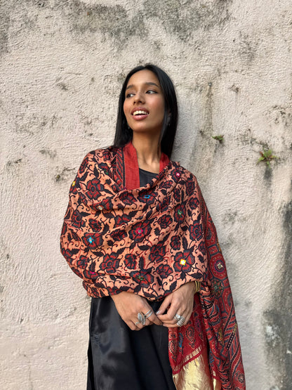 Sutra Modal Silk Embroidered Dupatta