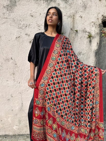 Oorja Modal Silk Embroidered Dupatta