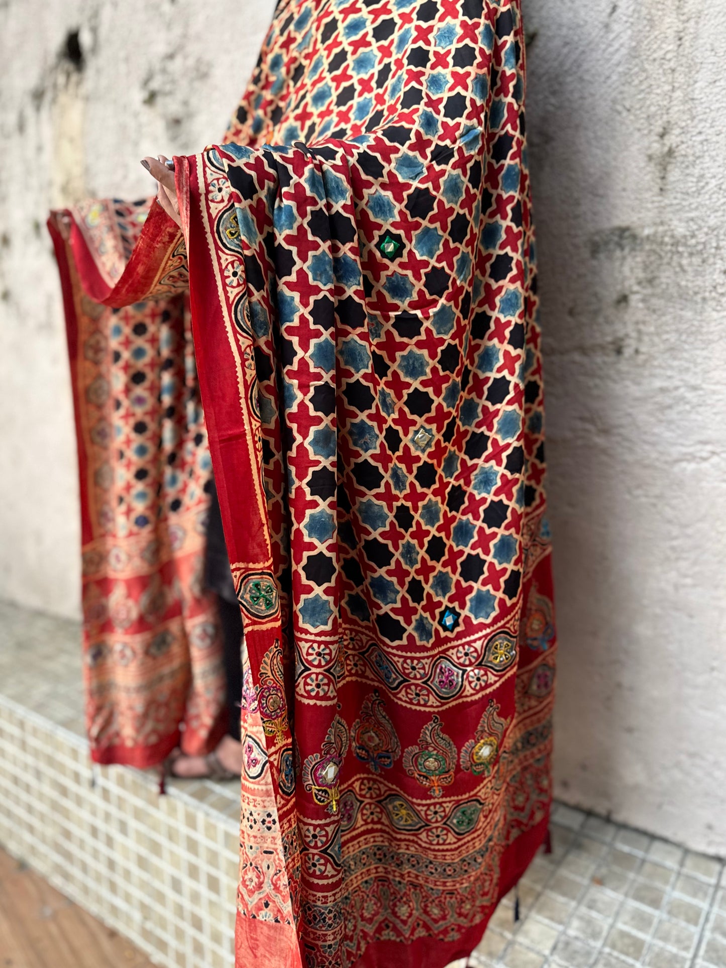 Oorja Modal Silk Embroidered Dupatta