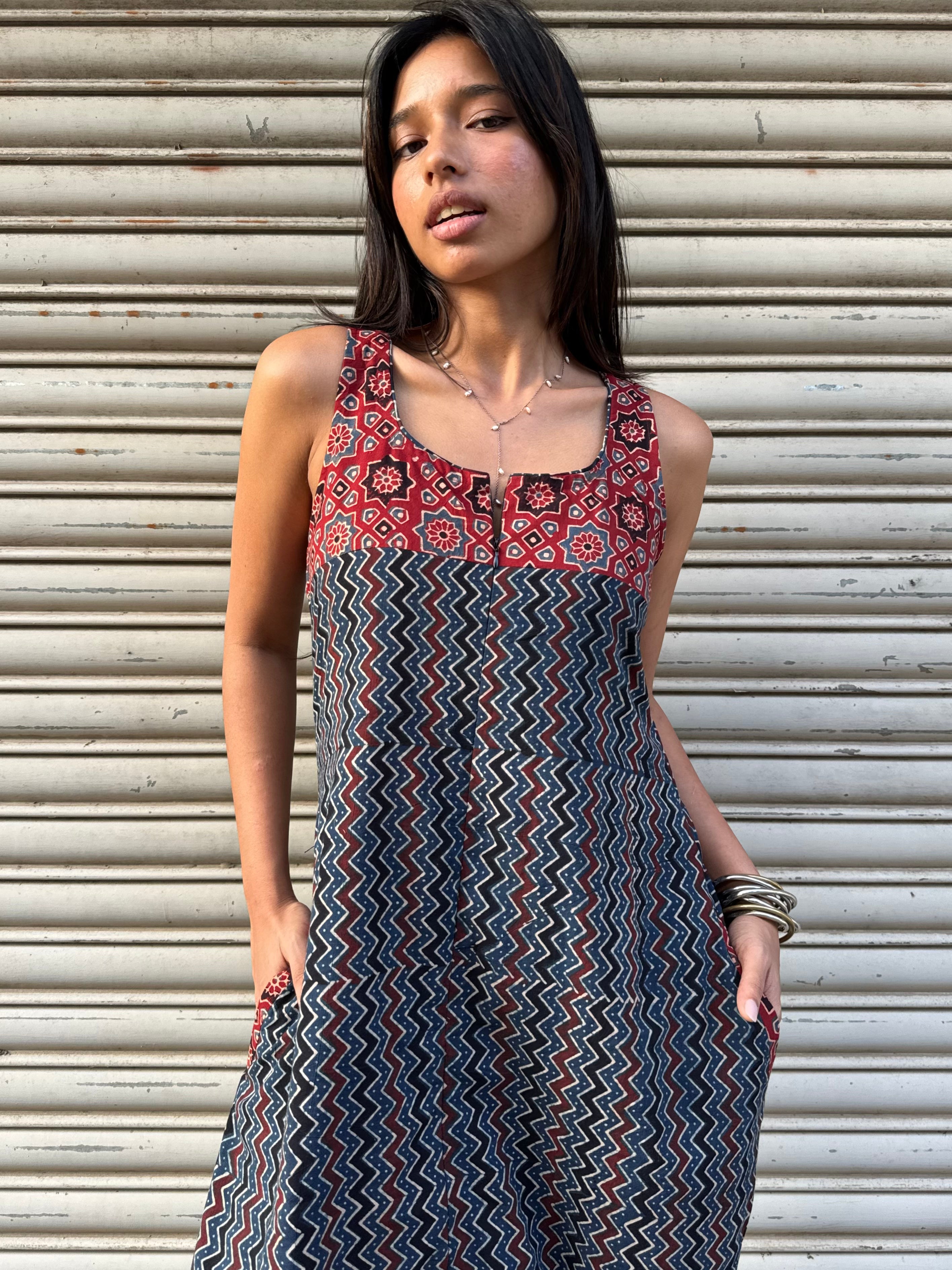 Neel Leheriya Ajrakh Dhoti Jumpsuit