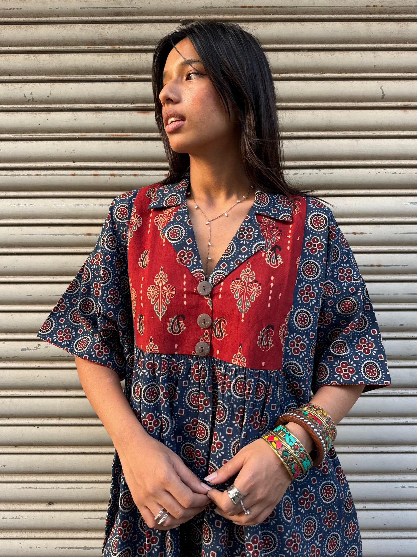 Indigo Chulbuli Cotton Dress (READY TO DISPATCH)