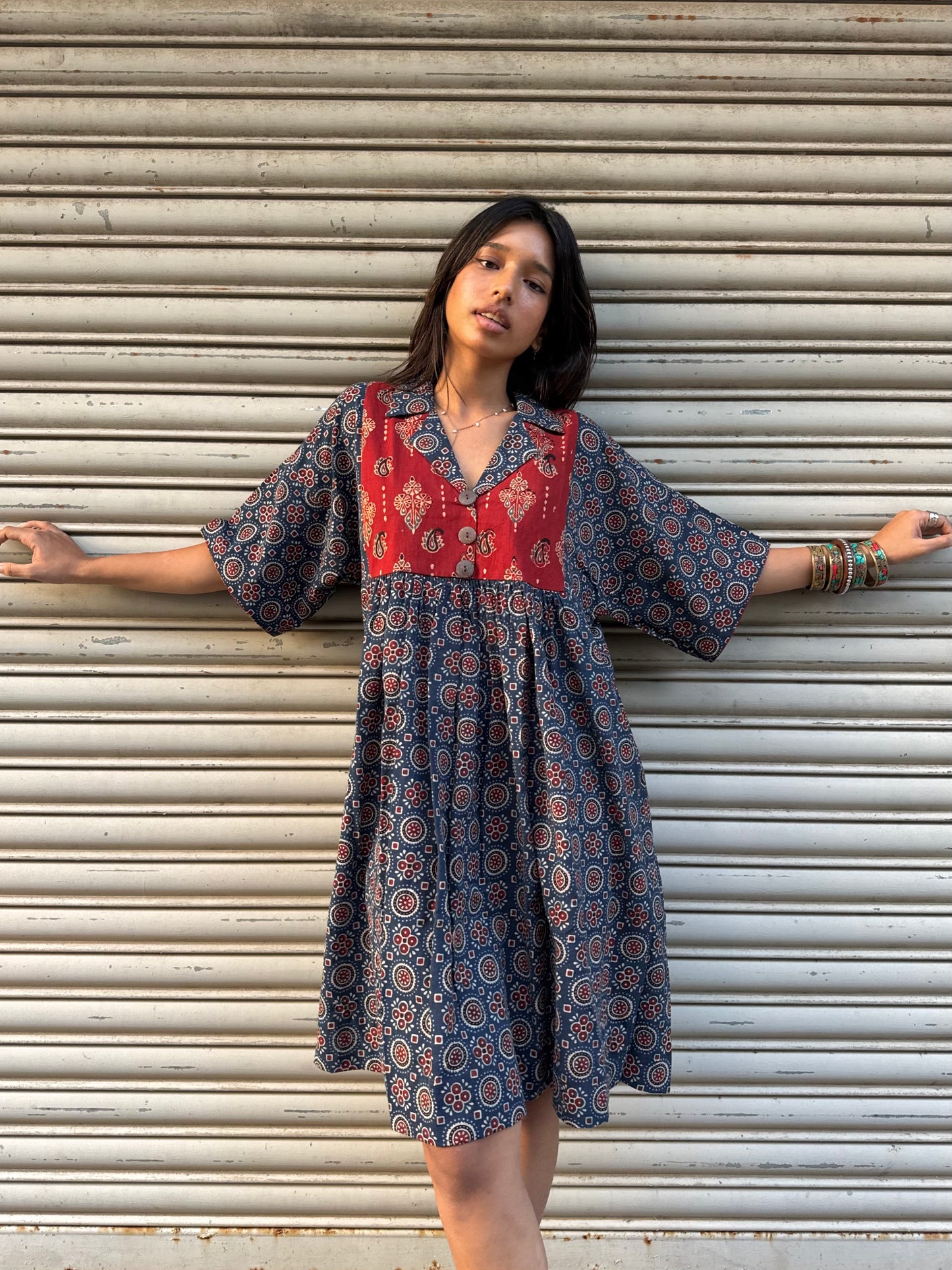 Indigo Chulbuli Cotton Dress (READY TO DISPATCH)