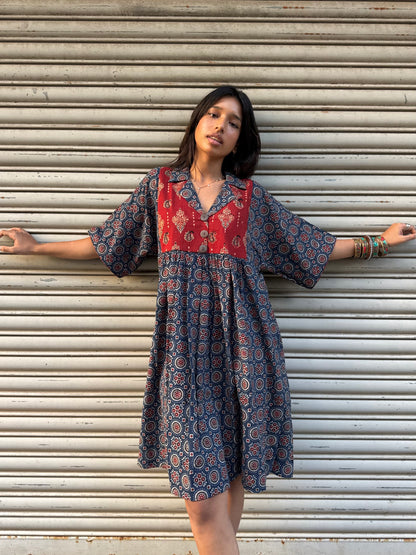 Indigo Chulbuli Cotton Dress (READY TO DISPATCH)