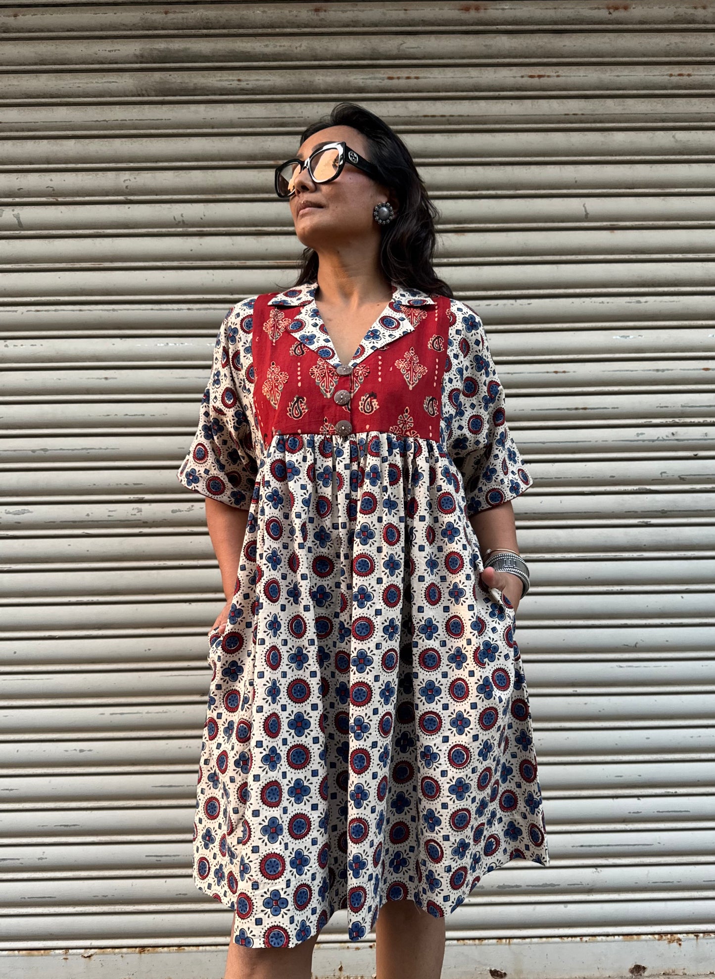 Vanilla Chulbuli Cotton Dress (READY TO DISPATCH)