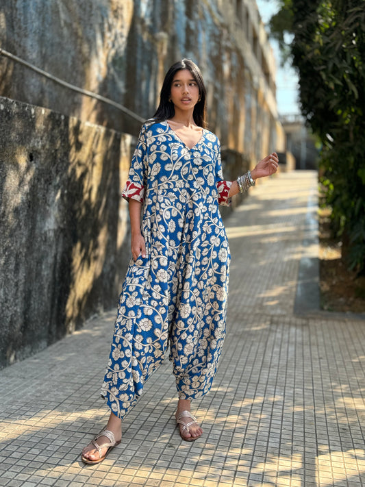 Blue Harem Jumpsuit