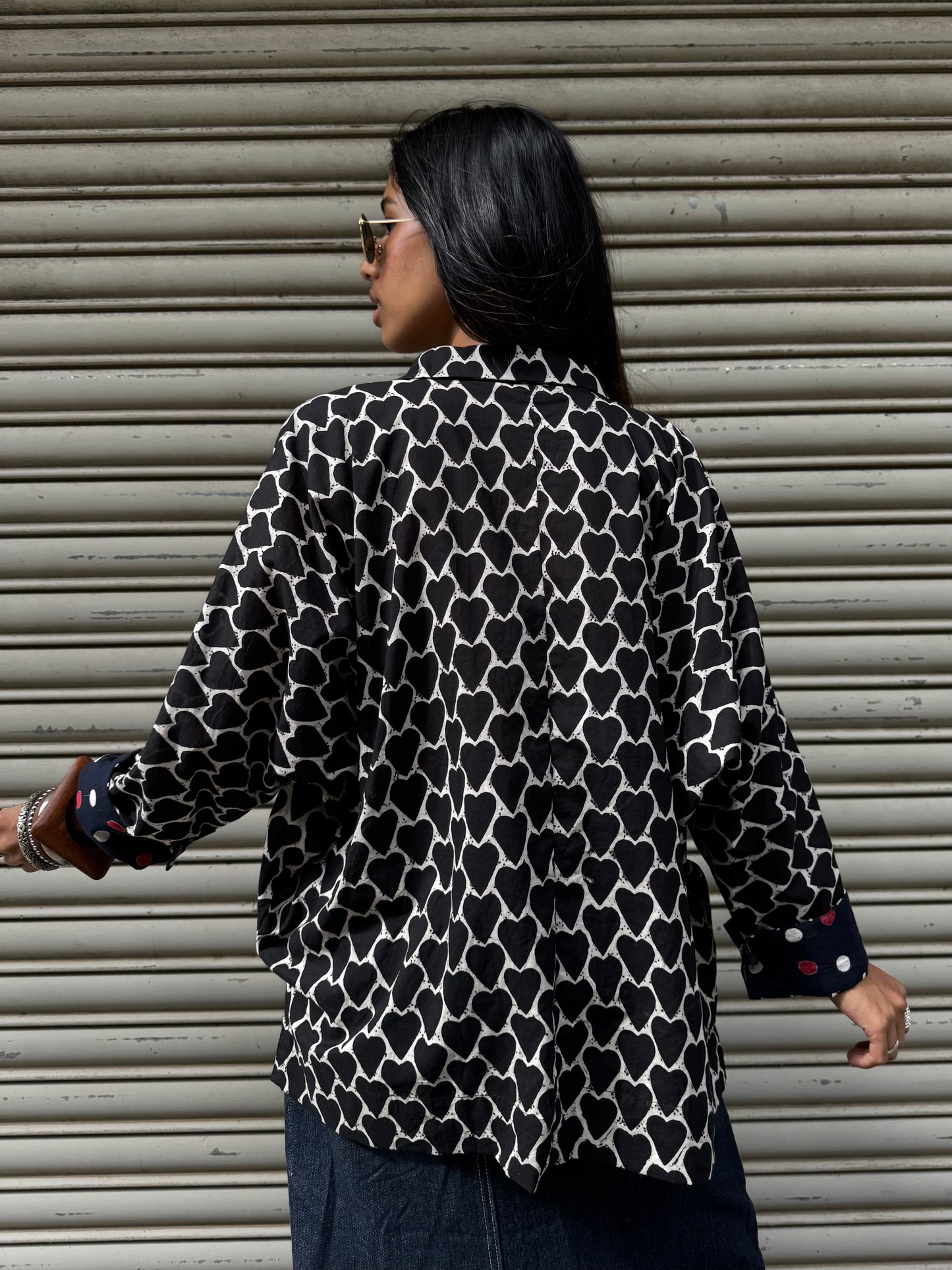 Ebony Heart Cotton Shirt