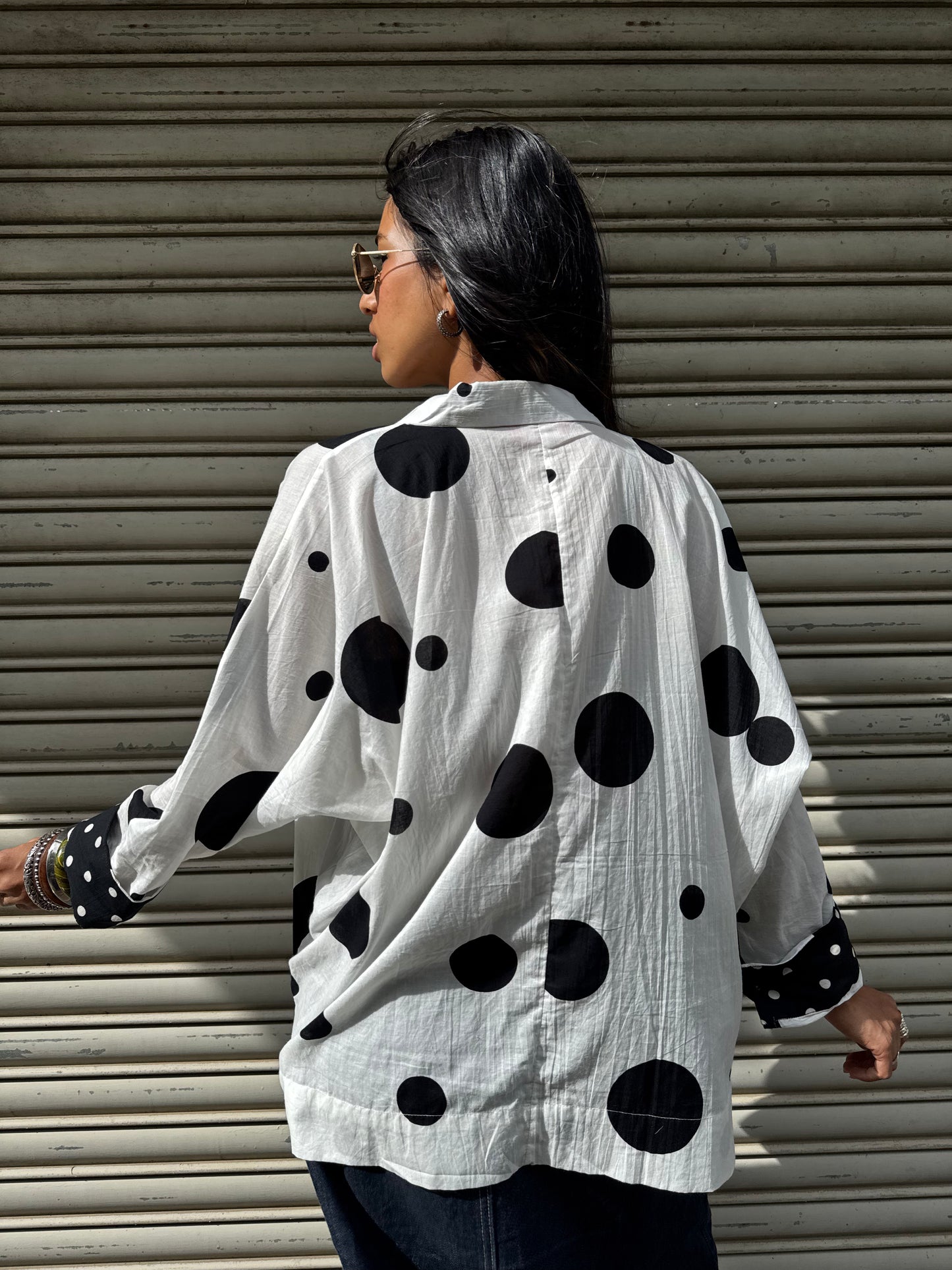 White Monochrome Cotton Shirt