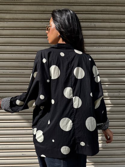 Midnight Monochrome Cotton Shirt