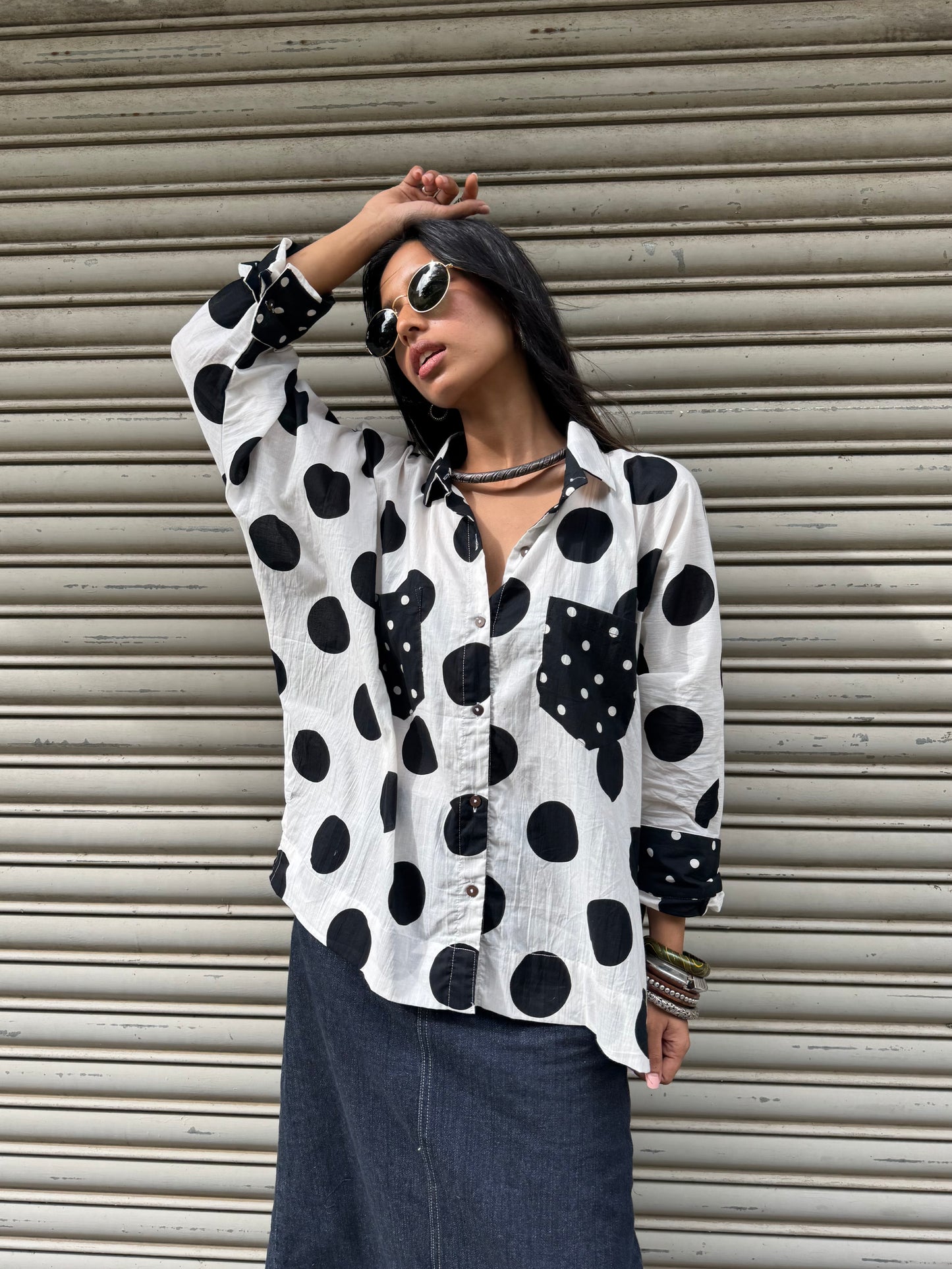 Pure Monochrome Cotton Shirt