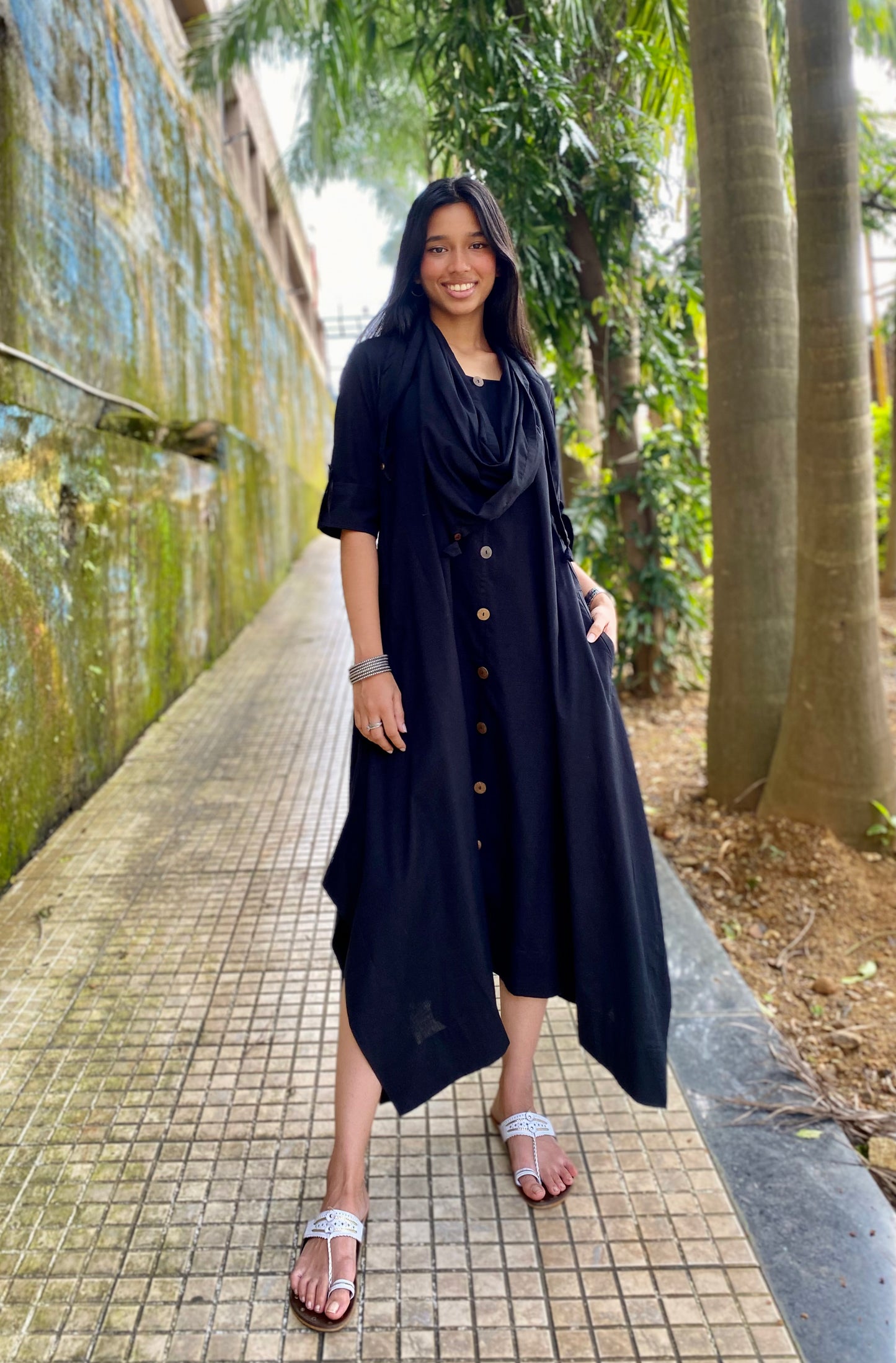 Black Jhabla dress WITHOUT SCARF
