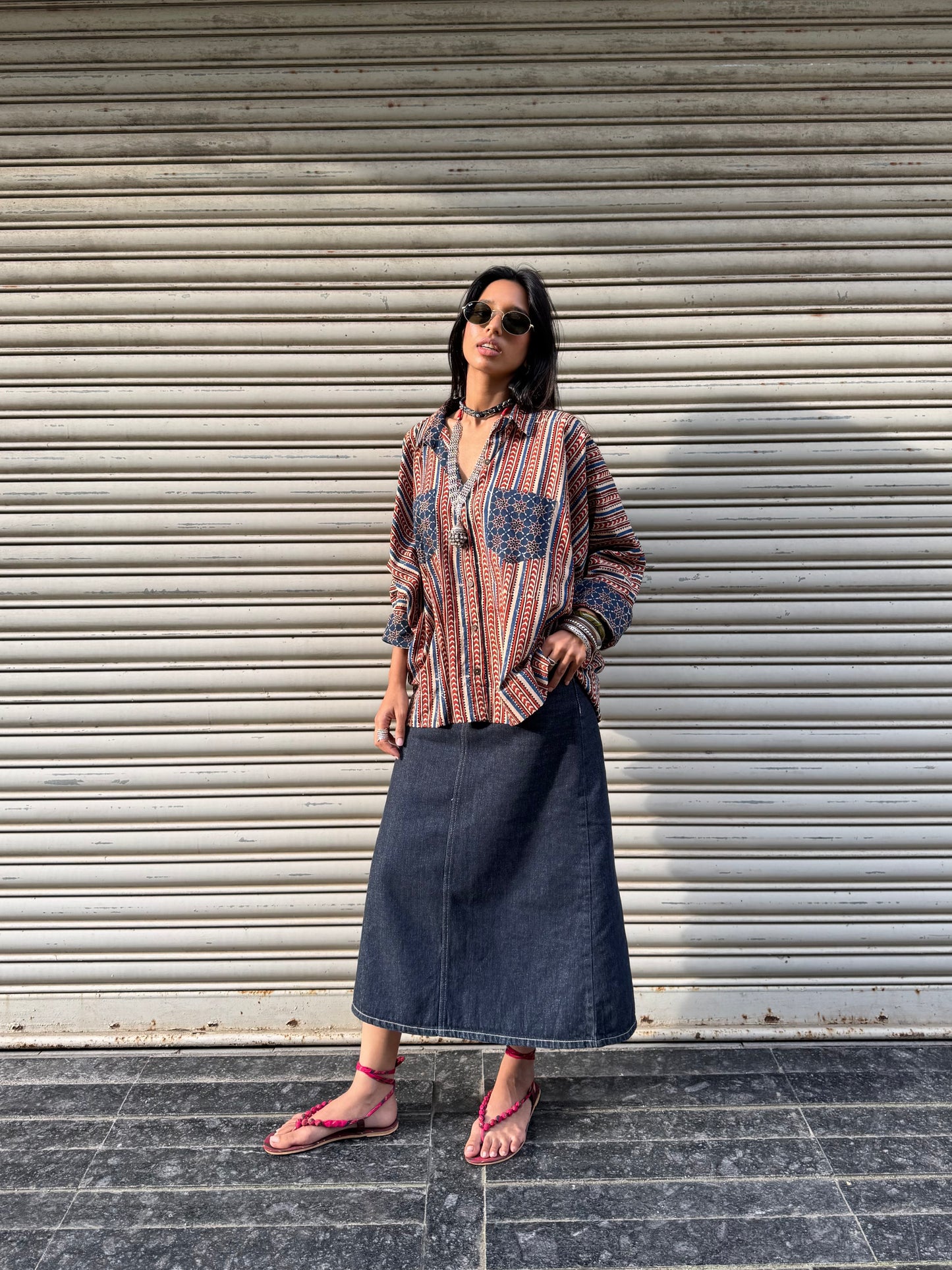 Kora Ajrakh Cotton Shirt
