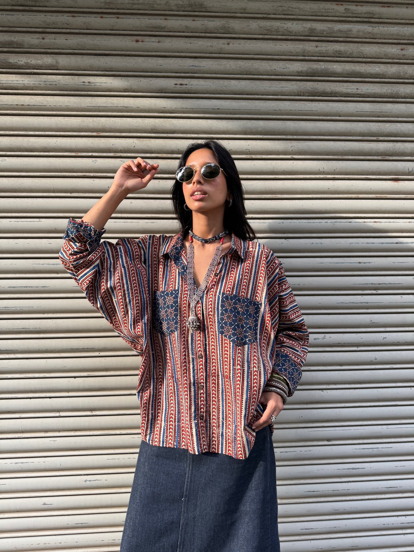 Kora Ajrakh Cotton Shirt