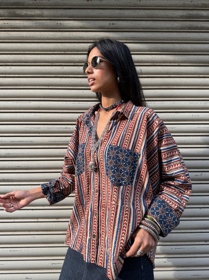 Kora Ajrakh Cotton Shirt