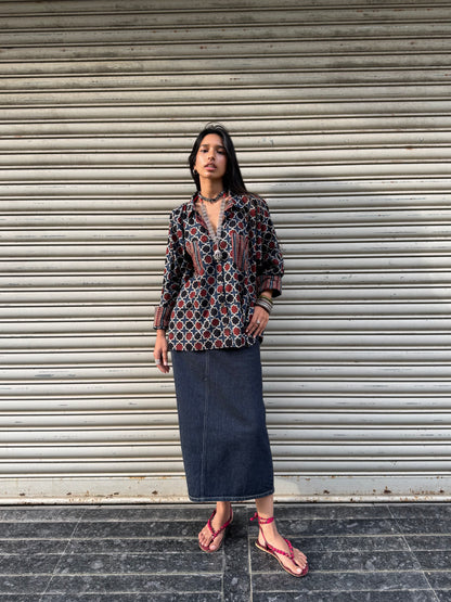 Maze Ajrakh Cotton Shirt