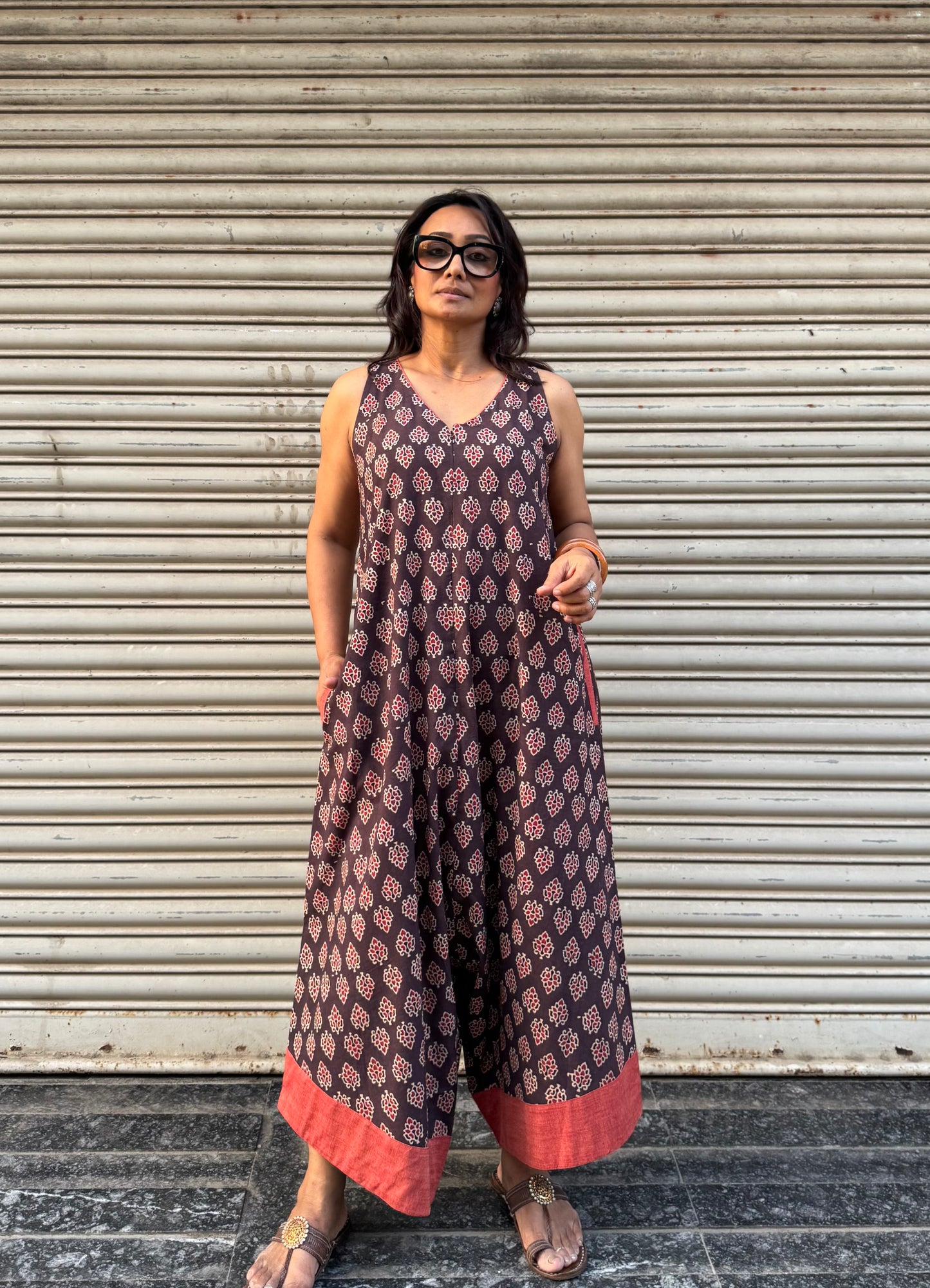 Walnut Ajrakh Suhaani Jumpsuit