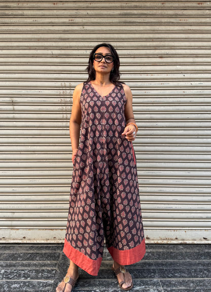 Walnut Ajrakh Suhaani Jumpsuit