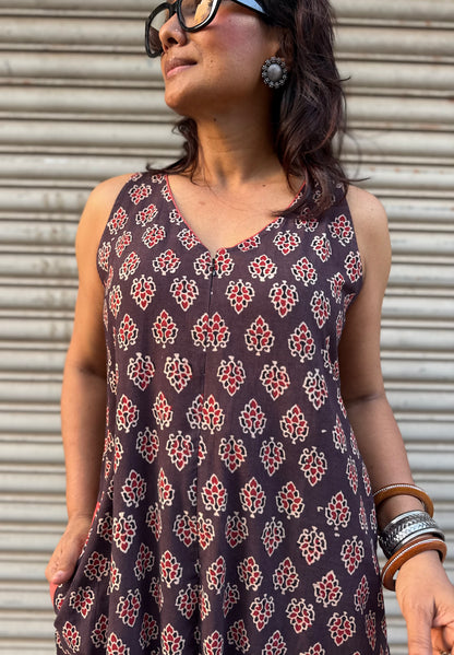 Walnut Ajrakh Suhaani Jumpsuit