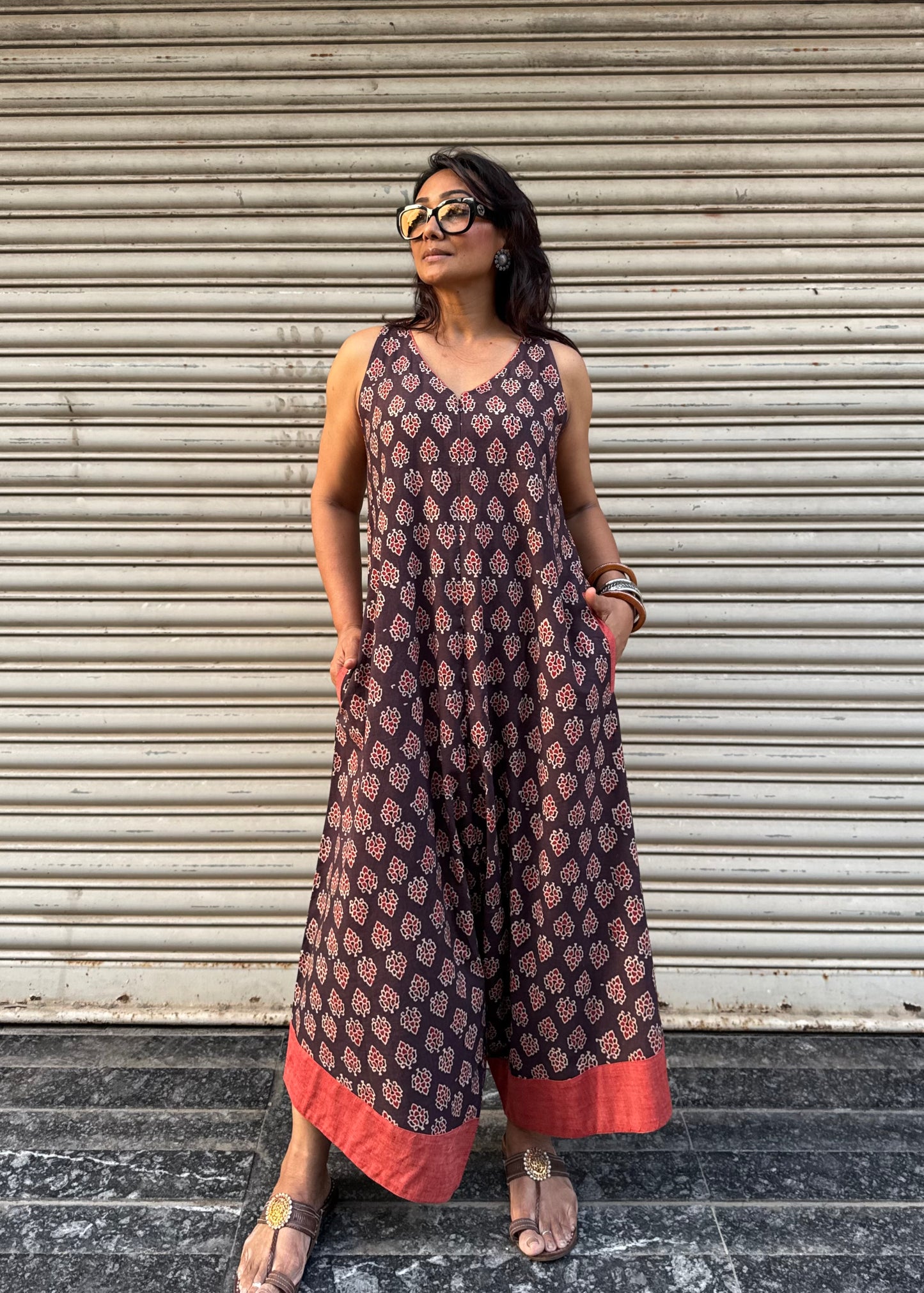 Walnut Ajrakh Suhaani Jumpsuit