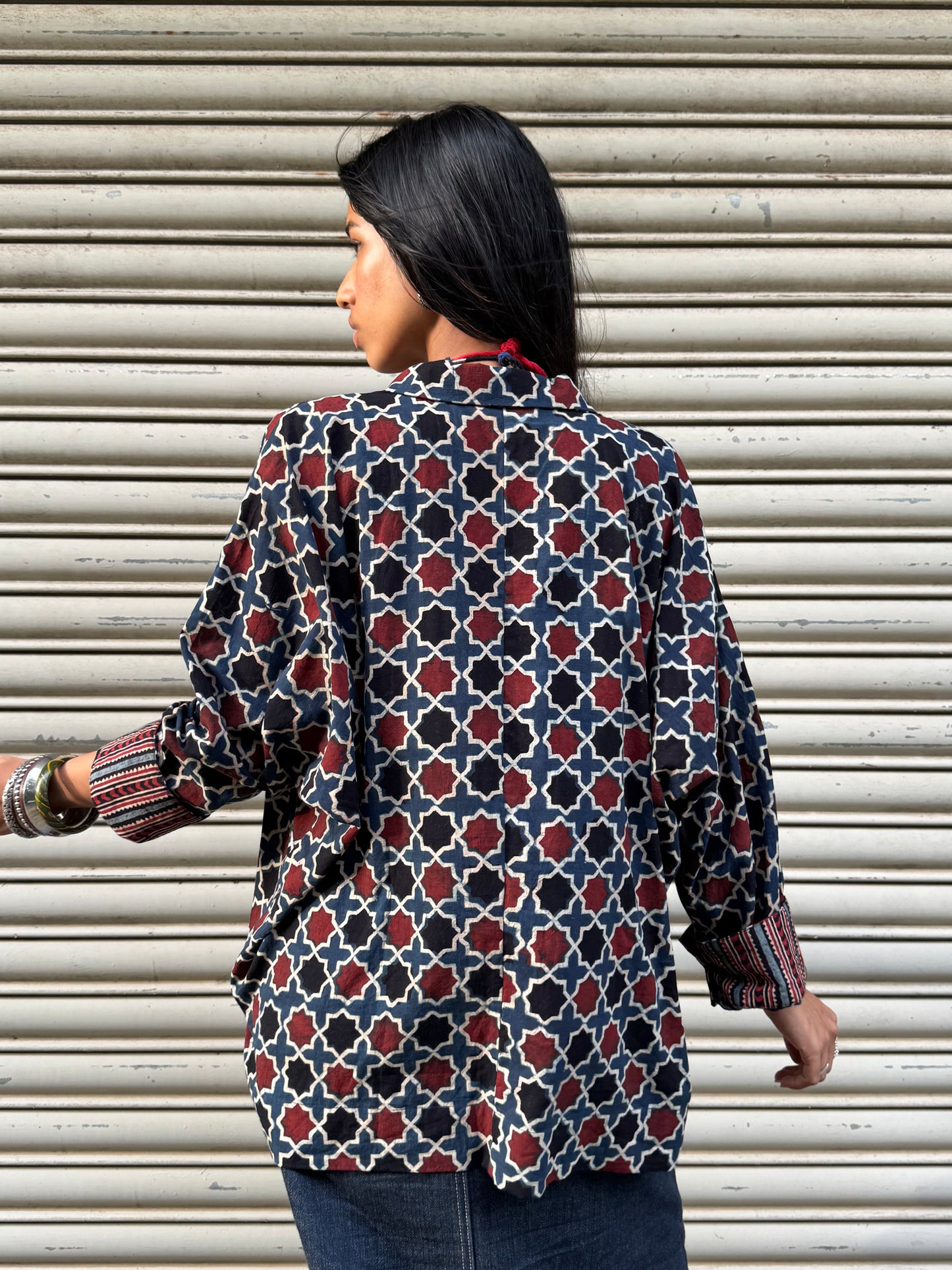 Maze Ajrakh Cotton Shirt