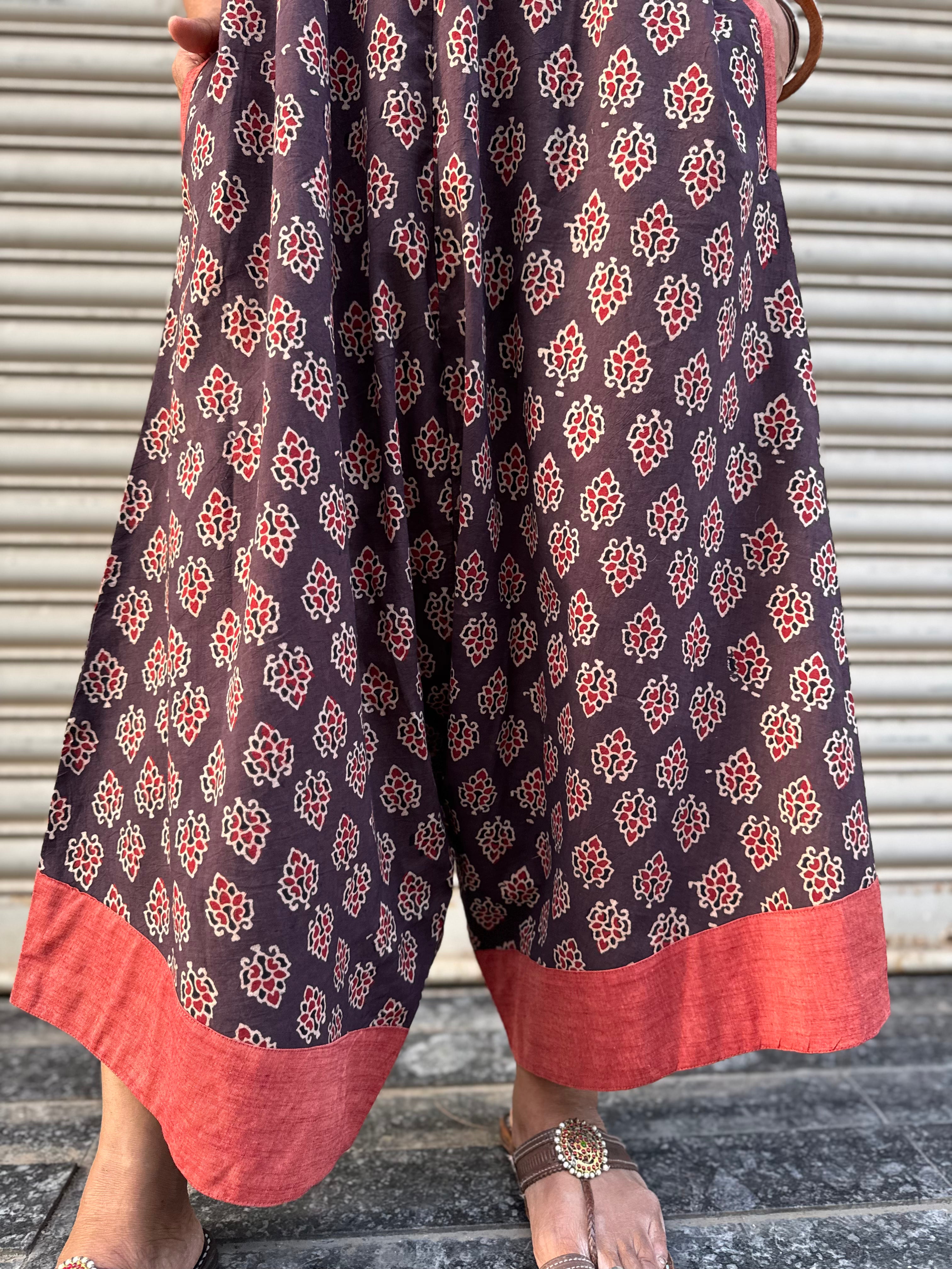 Walnut Ajrakh Suhaani Jumpsuit (READY TO DISPATCH)