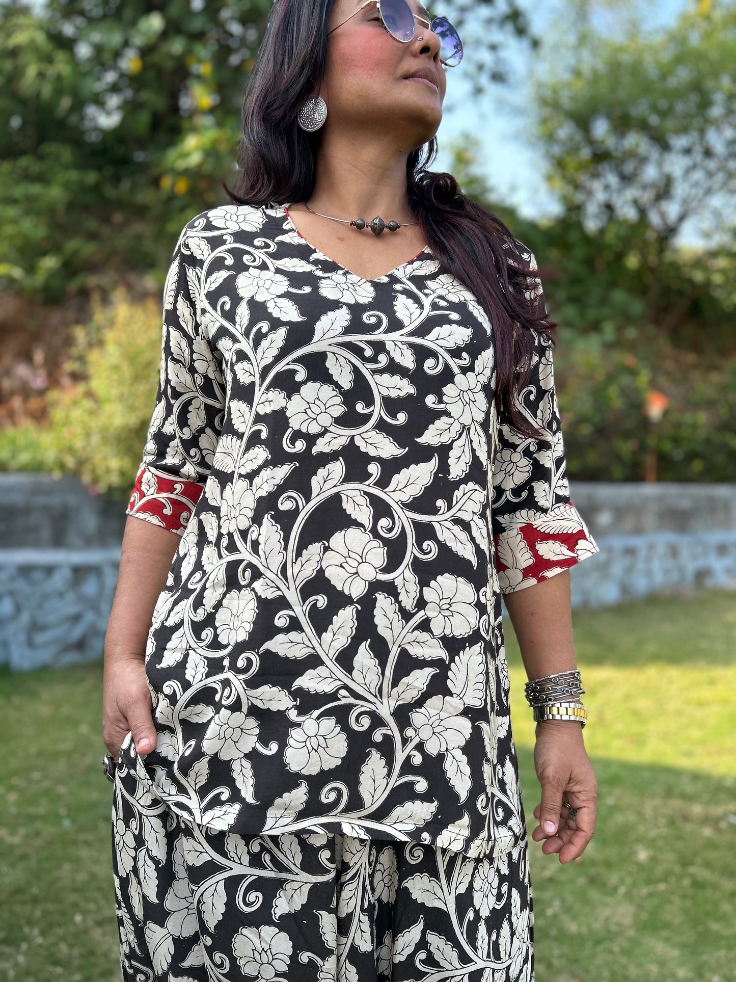 Charcoal Gulabo Harem co-ord set