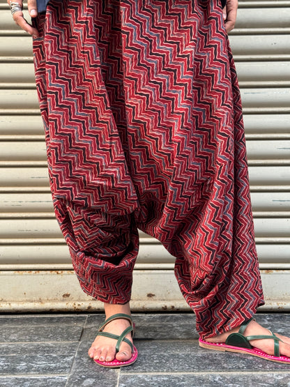Clay Ajrakh Cotton Harem pants