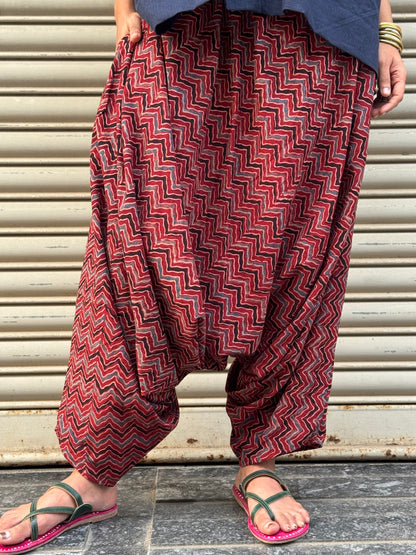 Clay Ajrakh Cotton Harem pants