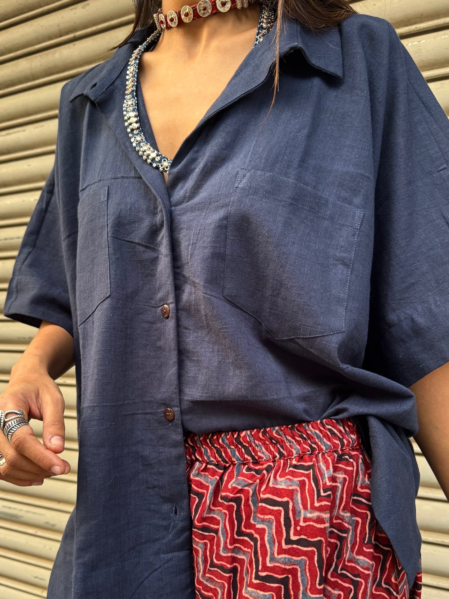Clay Ajrakh Cotton Harem pants