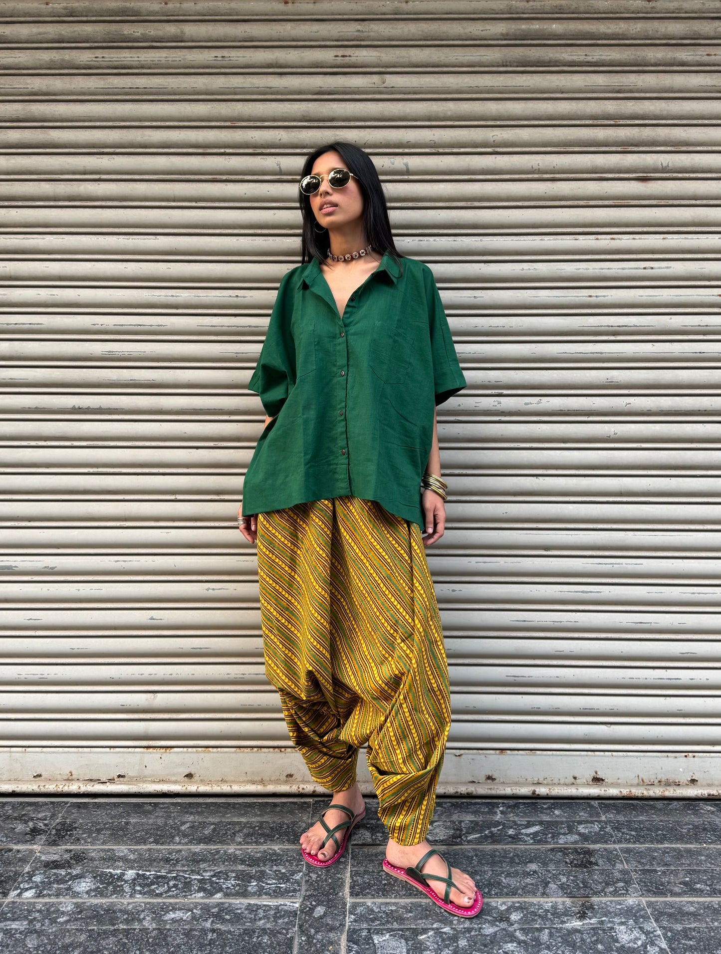 Honey Ajrakh Cotton Harem pants